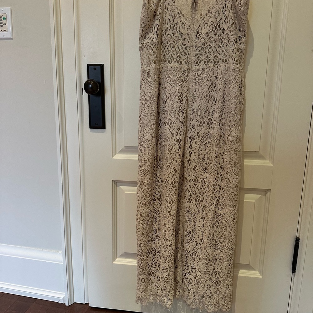 ASOS NWT Beige Tall Maxi Dress US 16 - Picture 4 of 9